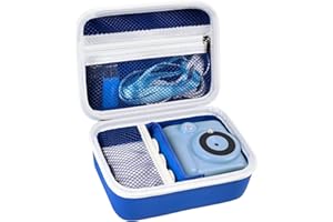Againmore Kinder Kamera Tasche Kompatibel mit GREENKINDER/for Uleway/for Gofunly/for NUOTUN Digital Kamera. Sofortbildkamera Aufbewahrungsbox (Deep Blue)
