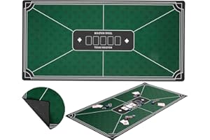 Engelhart – 320992 – Zielona mata pokerowa – 120x60 cm – antypoślizgowa – poliester i guma – grubość 3 mm – akcesorium do gry