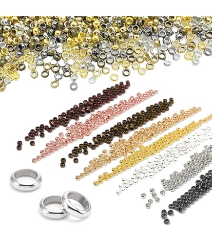 Quetschperlen Gold 2mm - 2000 Stück Für Schmuckherstellung