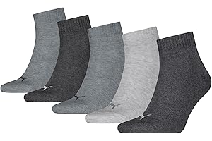 PUMA Unisex Unisex Quarter Plain Socken (5er Pack)