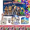 YAOGOO Birthday Decoration,Party Tableware,Party Decoration,Balloon,Plates and Cups,Background Birthday,Napkins Tablecloth,Decoration Theme Parties,58 Pcs