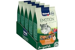 VITAKRAFT Vita Fuerza Solos Forro para chinc Hillas, luzerne, zanahorias y flores, trivita de Complex, Emotion Beauty Selection All Ages, 5 x 600g