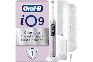 Oral-B iO9 Electric Toothbrushes For Adults, App Connected Handle, 1 Toothbrush Head, Charging Travel Case & Magnetic Pouch, 7 Modes, 2 Pin Plug, Special Edition