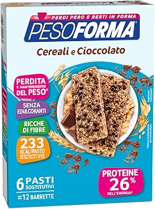 Pesoforma Barrette - Pasti Sostitutivi Dimagranti Solo 23 Kcal - Ricco In Proteine - 6 Pasti