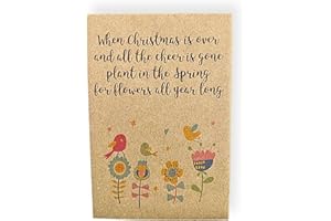 WAYSTOSAYTHANKYOU Christmas Wildflower Seed Packets (Pack of 10) – Eco Friendly Stocking Fillers & Table Favours – Bee Friendly UK Wildflower Seeds – Sustainable Gifts for Nature Lovers, Gardeners & Guests