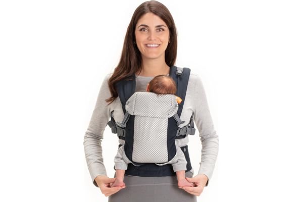 Beco Gemini Porte bebe de la naissance à la petite enfance | Porte-bébé ergonomique pour bébés de 3,2 à 15,8 kg (7–35 lbs) | Position M, Ajustement Facilité, Mesh 3D aéré (Bleu Marine)