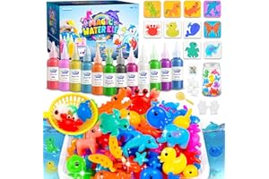 Funewest Magic Water Elf, DIY Aqua Gelz Set - 12 Farben & 10 Formen, Wasser Gel Set für Kinder, Geburtstagsgeschenk und Weihnachten Geschenk für Jungen Mädchen ab 5 6 7 8 Jahren