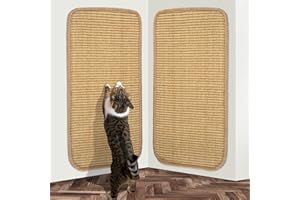 HEATAIL Kratzmatte Katze, 2 Stück Sisal Teppich Katzen Kratzteppich Katzenkratzmatte Kratzbrett Wand,Katzenkratzbretter Kratzmatte für Schützt Teppiche und Sofas 50 x 25 cm