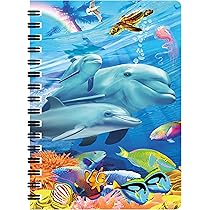 3D LiveLife Carnet A5 - Verts Paturages de Deluxebase. Carnet 3D lenticulaire cheval 80 pages. Papeterie école bureau illustrations sous licence artiste renommé Michael Searle bloc-note spirale