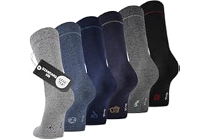 Effeet Skarpetki Męskie Socken – 6 Par Biznesowych z Bawełny Oddechowej, bez Dokuczliwych Szewów. Idealne na Co Dzień i Wolny Czas, w Pudełku Podarunkowym. Perfekcyjny Prezent.