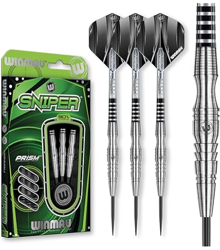 WINMAU Pro-Line 22g Ensemble De Fléchettes En Tungstène Avec Vols Prism Et Arbres (Tiges