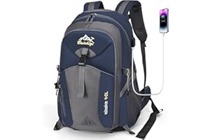 Januts 40L Hiking Backpack Waterproof Rucksack Lightweight Rucksack for Men Women Trekking Backpack Mens Hiking Rucksack Travel Daypack for Camping Climbing Travel Cycling Outdoor Sport, Black