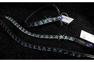 Stirnriemen Stirnband Glitzer XFull XX Full Kaltblut lang 3 Modelle 2 Gr. Strass Tysons Breeches 46 55 cm LANG ! (X Full, Icelue)