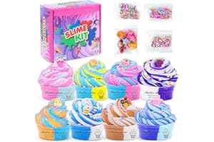 NYOBABE Slime Set 8 Pack,Schleim Kinder Fluffy Slime Butter Schleim Set,Preppy Stuff für Mädchen Stressabbau Toys,Weich und Nicht Klebrig Cloud Slime Kit DIY Set Kreativ Set Für Kinder Party Favor