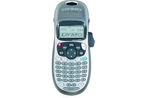 DYMO - Etichettatrice portatile, LetraTag LT-100H, per etichette, con tastiera ABC, ideale per l'ufficio o a casa, per nastro LT 12 mm, edizione limitata Silver, con 4 batterie AA