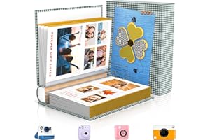 AOCII Photo Album Self Adhesive for Polaroid, Photo Album for Instax, 6x4 Photo Album 7x5, Photo Album Book for Instax Mini Polaroid Kodak Full Film Camera, Holds 80~240 Photos