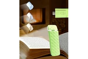 Runesol Luce per Lettura Libri a Letto Ricaricabile USB, 5 LED Lampada da Lettura per Libro Notturna, 80h Portatile Booklight con Clip, Idea per gli amanti dei libri, Viaggi, Bambini x Frutta Verde