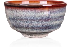 Goodwei Ciotola Matcha tradizionale Chawan in Ceramica, 180 ml | Tazza da tè realizzata a mano (Uji)