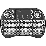 Rii i8S Mini Keyboard 2.4GHz Wireless Keyboard with touchpad Backlit, Rechargeable Keyboard Multi-Media Portable for Android 
