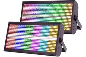 GdjRttk 2PCS Wallwasher Luce da Palcoscenico RGBW 768 LED, 200W Illuminazione Palco con DMX512 e Attivazione del Suono, Fari Par LED D MX Discoteca per Esterni Bar Natale Halloween Matrimoni