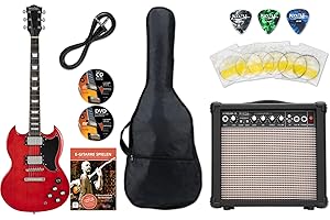 Rocktile Pro S-R E-Gitarre Heritage Starter Set + Zubehörset+ Amp