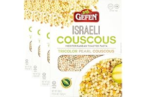 Gefen Tricolour Pearl Israeli Couscous 250g (4 Pack) Mediterranean Toasted Pasta