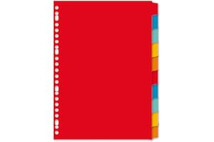 Kangaro Karton-Register DIN A4 blanko beschreibbar. 180 g/m² Manilla recycelter Karton. 10 teilig