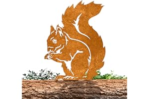 ‎TERMA Terma Stahldesign Edelrost Eichhörnchen zum Schrauben Handmade Germany, tolle gartendeko aus Rost-Metall, deko rostoptik, Rostfiguren Tiere, rostfiguren Garten, Rostdeko