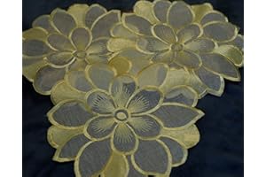 GUOML Aude Home Deckchen 3er Packung Decke Deckchen Bestickt 30 cm rund für kommode (30 cm rund)