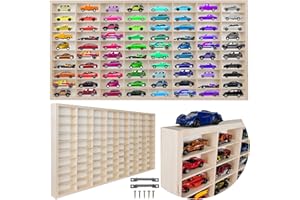 KRUZZEL Drewniana witryna z kolekcji z 80 przegródkami 78,5 x 40 cm, drewniana witryna do Twojej kolekcji, witryna organizacyjna na samochód, półka na pudełko zapałek 20233