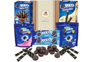 BUNDLE BEAR Oreo Biscuit Gift Set – 6 Piece Variety Box with Mini Oreos, Wafer Rolls & Classic Sandwich Biscuits – Chocolate Biscuit Selection Gift for Birthdays, Thank You & Sharing (Gift)