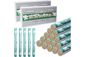 GOMETY 20 unidades de rollos Moxa sin humo, puros Moxa puros, palos de moxa puros puros, palos de moxibustión, columna de moxibustión, tiras de calor de 5 años para terapia de masaje Moxa, alivia el dolor
