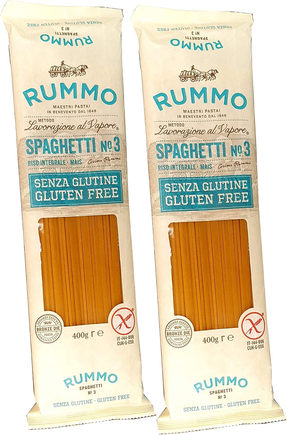 Pasta de Spaghetti sin gluten Rummo - 2 paquetes x 400 gr