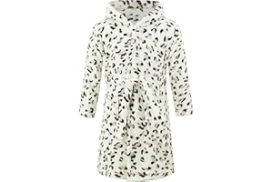 JZLPIN Unisex Baby Mit Kapuze Bademantel Kinder Flanell Pyjama Morgenmantel zum Jungen Mädchen Nachtwäsche