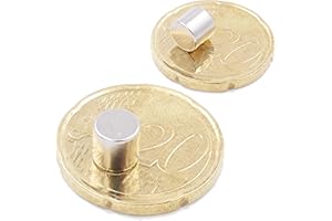 Brudazon | 20 Mini Imanes Discos 6x6mm | N52 nivel más fuerte - Los imanes de neodimio ultra fuertes | Imán del poder para la toma de modelo, foto, pizarra blanca | Pequeño, redondo y extra fuerte