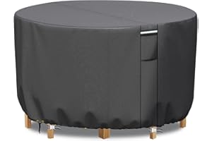 RICHIE Garden Furniture Covers Waterproof Garden Outdoor Table Cover 300x90cm, Heavy Duty 600D Oxford PVC Breathable Coating for Furniture Sets Patio Table Cover Black DHCFC300-GY