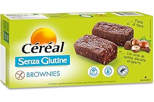 Céréal Brownies senza Glutine, Merendine dolci gluten free, 150G