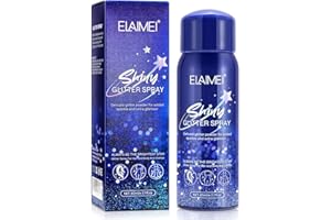 FROVETANI Body Glitter Spray, Quick-Drying Waterproof Shiny Glitter Spray for Face,Body,Hair and Clothing,Glitter Hairspray Highlighter Shimmer Spray for Festival,Club,Party