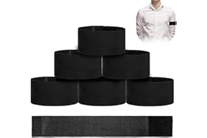 Psyqtsuary 5 X 35cm 10 Stück Trauerflor Armbinde Schwarz, Elastisches Trauer-Armbinde Trauerarmbinde Trauerbinde Trauerbinden Trauerband Trauer Armbinde Für Beerdigung Trauer Sport Fußballmannschaft