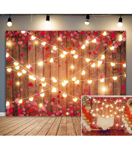 Sfondo Rosa Per San Valentino Con Cuori Rossi Appesi Illustrazione Di