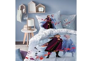 CTI Parure de lit imprimée 100% Coton, Disney Home Frozen Trio 140x200 cm