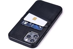 Dockem Exec M2 Funda Cartera para iPhone 12 y iPhone 12 Pro: Funda Tarjetero Slim con Placa de Metal Integrada para Soporte Magnético: Serie M [Negro]