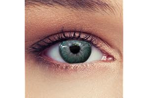 Designlenses, lentilles de couleur turquoise sans correction (0,00 dioptries), naturelles colorées, 30 jours d'utilisation, 1 paire (2 pièces) (Turquoise)