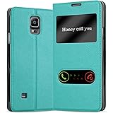 Cadorabo Custodia Libro per Samsung Galaxy NOTE 4 in TURCHESE MENTA - con Funzione Stand e Chiusura Magnetica - Portafoglio C