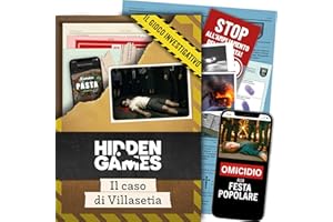 Hidden Games Luogo del Reato – Il caso di Villasetia – Gioco investigativo, tipo Escape Room da tavolo, giochi nascosti, risolvi un caso, detective gioco, caso da risolvere