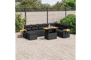 Amorsee Gartenlounge Ecklounge Verstellbare Tischplatte Lounge Möbel Outdoor Sitzgarnitur Loungemöbel Terrasse Rattan Sofa Garten Gartensofa Terrassenmöbel Gartenmöbel Set Ecksofa Gartengarnitur