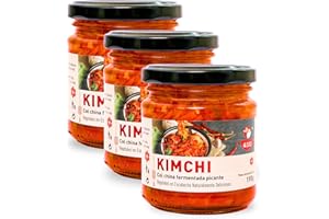 Kimchi Coreano & Col China Fermentada Picante – Auténtica Receta Tradicional, Fermentación Natural, Sabor Intenso y Crujiente - Pack Laborawi (570g)