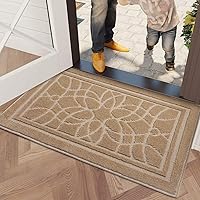DEXI Schmutzfangmatte 50 x 80 cm,wasserabsorbierende Fußmatte für Innen und Außen,rutschfest und waschbar Haustürmatte…