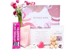 PAMPER BELLE Get Well Soon Care Package for Her - Hamper Gift Set for Women with Card and Teddy