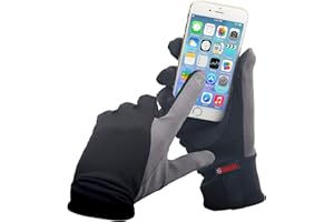 AXELENS Guanti Uomo Donna Touch Screen Sportivi Running Corsa MTB Moto Capacitivi Invernali Caldi per Smartphone Cellulari e Tablet